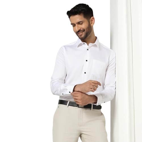 Blackberry men's formal shirt in navy blue with a crisp collar and button-down design, perfect for professional attire.