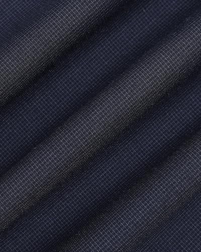 Blackberrys Men's Beige Polyester Blend Mini-Checks Slim Fit Formal Trousers