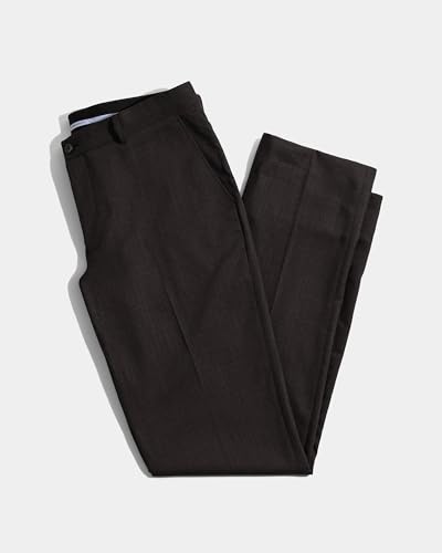 Blackberrys Men's Dk Brown Polyester Blend Solid Slim Fit Formal Trousers