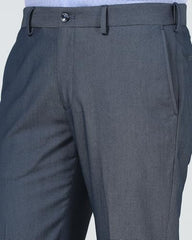 Blackberrys Men's Polyester Blend Slim Formal Trousers Blue