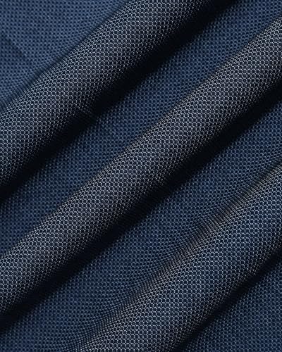 Blackberrys Men's Polyester Blend Slim Formal Trousers Blue