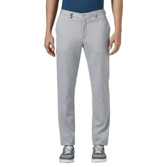 Blackberrys Men's Grey Polyester Blend Self-Design Slim Fit Formal Trousers