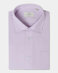Blackberrys Men's Cotton Textured Lavender Slim-Fit Shirts