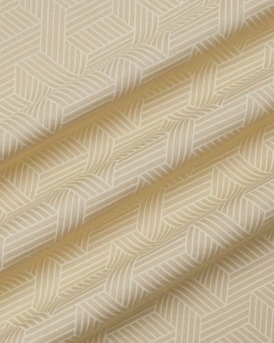 Blackberrys Men's Beige Cotton Geometric Slim Polo Tshirts