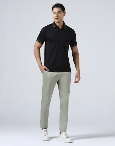 Blackberrys Men's Maroon Cotton Solid Slim Polo Tshirts