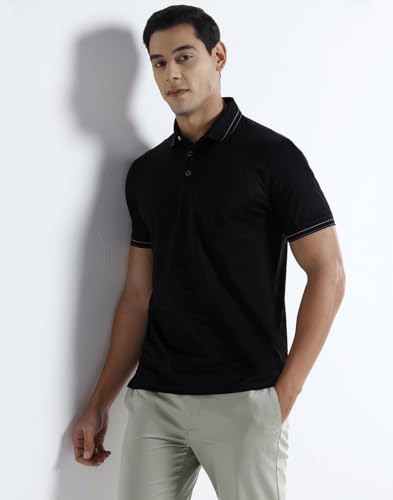 Blackberrys Men's Maroon Cotton Solid Slim Polo Tshirts
