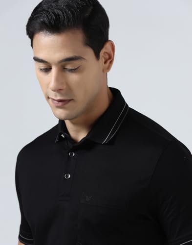 Blackberrys Men's Maroon Cotton Solid Slim Polo Tshirts