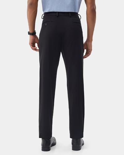 Blackberrys Men's Solid Black Slim-Fit Trousers |Office Wear & Casual Wear