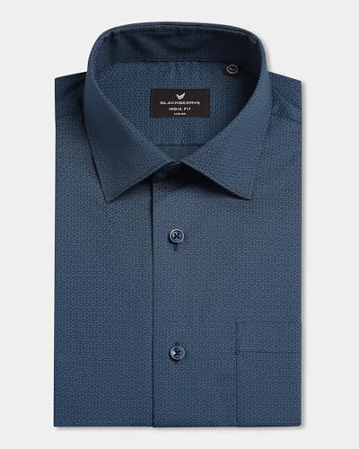 Blackberrys Men Navy Solid Shirts