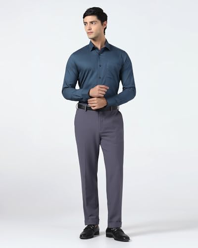 Blackberrys Men Navy Solid Shirts