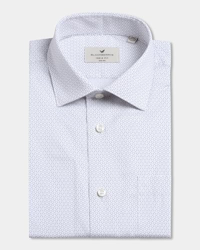 Blackberrys Men White Solid Shirts