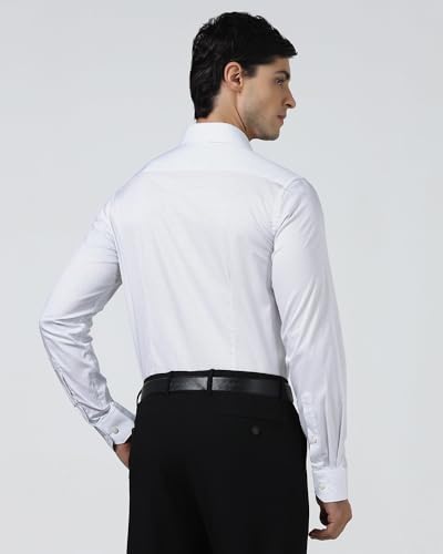 Blackberrys Men White Solid Shirts