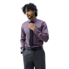 Blackberrys Men's Solid Plum Slim-Fit Shirts |Formal Wear