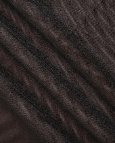 Blackberrys Men Textured Super Slim Fit Formal Trouser | Viscose Rayon Blend | Clean Front & Cross Pocket | Rust