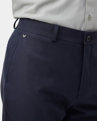 Blackberrys Men Textured Super Slim Fit Formal Trouser | Viscose Rayon Blend | Clean Front & Cross Pocket | Navy