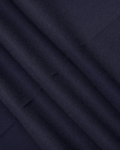 Blackberrys Men Textured Super Slim Fit Formal Trouser | Viscose Rayon Blend | Clean Front & Cross Pocket | Navy