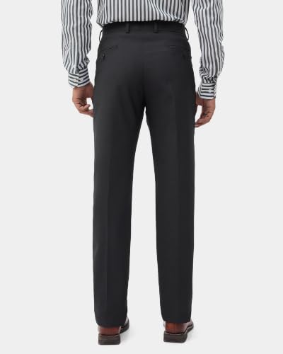 Blackberrys Men Textured Super Slim Fit Formal Trouser | Viscose Rayon Blend | Clean Front & Cross Pocket | Charcoal