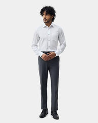 Blackberrys Men's Cotton Solid White Slim-Fit Shirts |Formal Wear