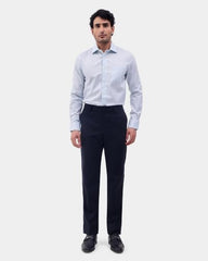 Blackberrys Men Textured Slim Fit Formal Shirt | 100% Cotton | Wrinkle Resistant | Wrinkle Free | Aqua