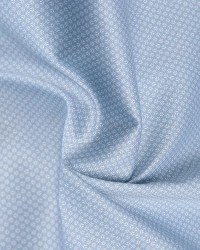Blackberrys Men Micro Print Slim Fit Formal Shirt | 100% Cotton Poplin | Wrinkle Resistant | Light Blue