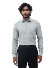 Blackberrys Men Structured Slim Fit Formal Shirt | 100% Cotton | Wrinkle Resistant | Wrinkle Free | Green