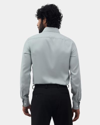 Blackberrys Men Structured Slim Fit Formal Shirt | 100% Cotton | Wrinkle Resistant | Wrinkle Free | Green