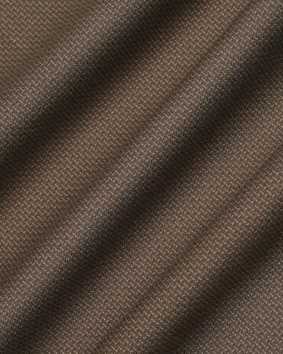 Blackberrys Men Structured Slim Fit Formal Trouser | Rayon Blend | Stretchable Waistband | Mouse Brown