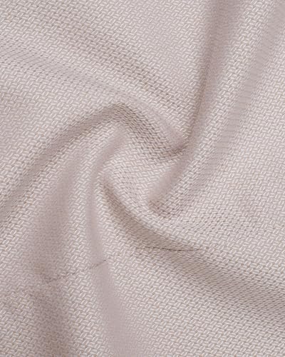 Blackberrys Men's Cotton Textured Beige Slim-Fit Shirts |Formal Wear