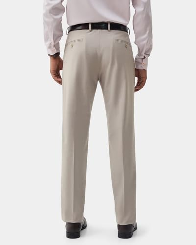 Blackberrys Men's Solid Beige Slim-Fit Trousers |Office Wear & Casual Wear