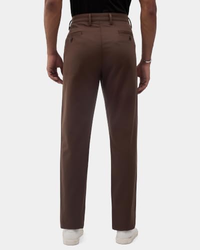 Blackberrys Men Dobby Textured Slim Fit Casual Trouser | Cotton Blend | Stretchable | Brown