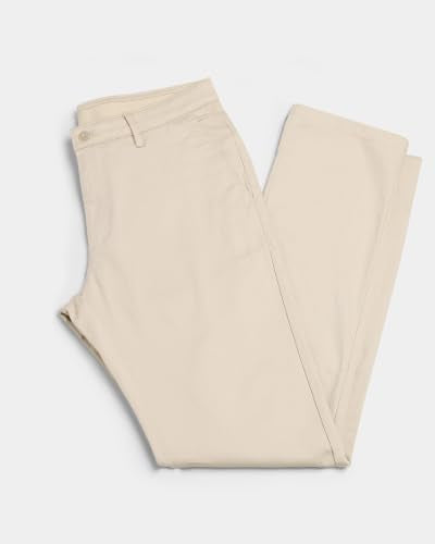 Blackberrys Men Dobby Textured Slim Fit Casual Trouser | Cotton Blend | Stretchable | Cream