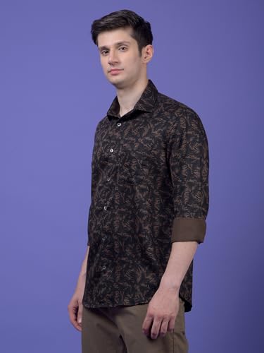 Crimsoune Club Men's Black Printed Shirt (S)