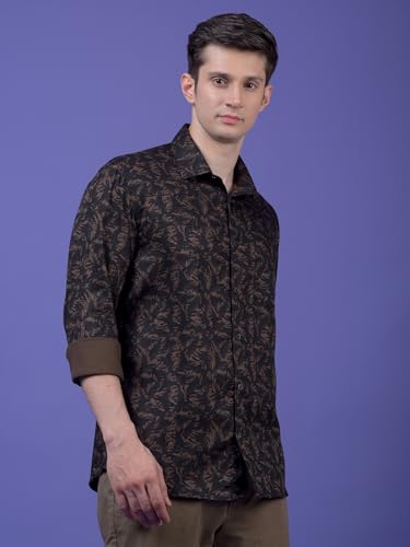 Crimsoune Club Men's Black Printed Shirt (S)