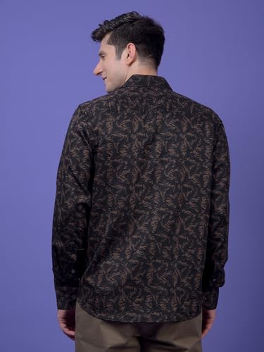 Crimsoune Club Men's Black Printed Shirt (S)