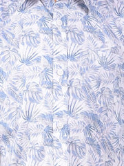 Crimsoune Club Boy's Blue Floral Print Shirt (13-14Y)