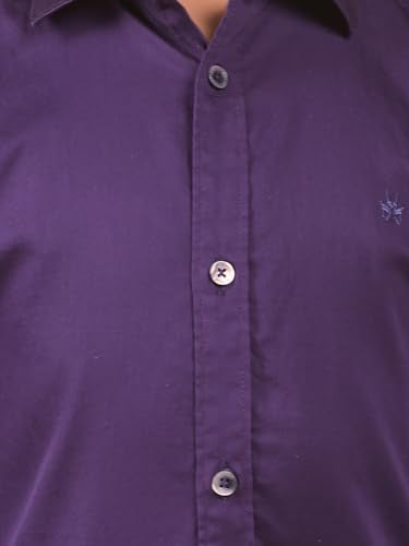 Crimsoune Club Boy's Purple 100% Cotton Shirt (15-16Y)