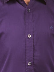 Crimsoune Club Boy's Purple 100% Cotton Shirt (15-16Y)