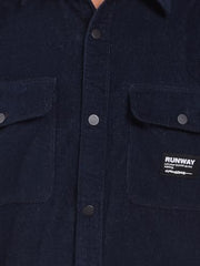 Crimsoune Club Boy's Blue 100% Cotton Corduory Shirt (11-12Y)