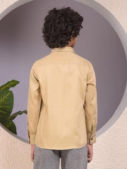 Crimsoune Club Boy's Brown Stylish Shirt (11-12Y)