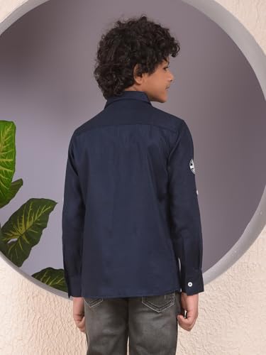 Crimsoune Club Boy's Blue Trendy Shirt (7-8Y)