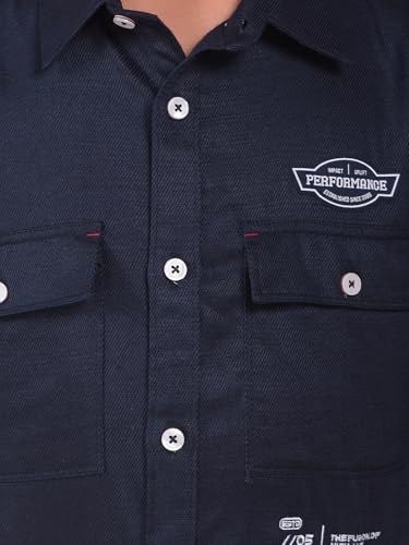 Crimsoune Club Boy's Blue Trendy Shirt (7-8Y)