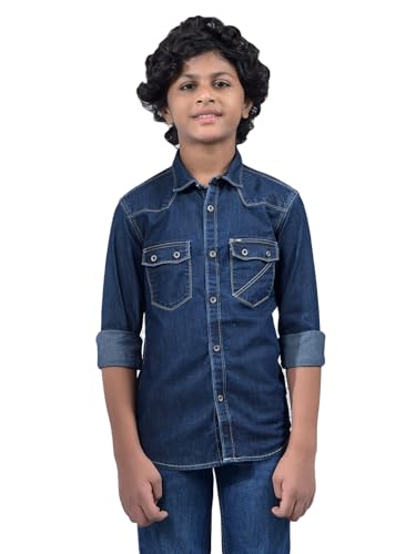 Crimsoune Club Boy's Blue 100% Cotton Shirt (5-6Y)