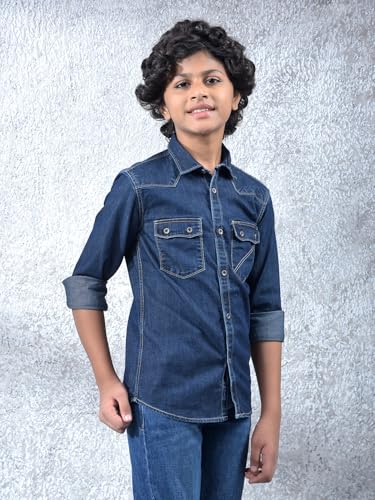 Crimsoune Club Boy's Blue 100% Cotton Shirt (5-6Y)