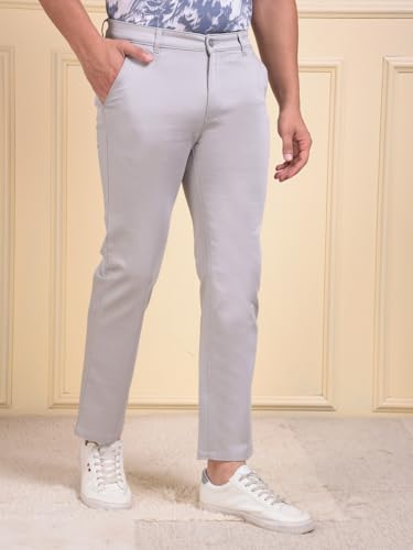 Crimsoune Club Men's Grey Straight Trousers