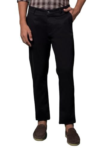Black Crimsoune Club men's casual trouser, shown in a relaxed fit style, suitable for everyday wear.