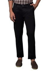 Black Crimsoune Club men's casual trousers displayed, featuring a relaxed fit and stylish design, suitable for everyday wear.