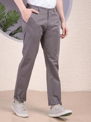 Crimsoune Club Men's Grey Straight Trousers