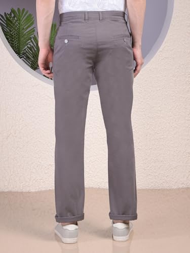Crimsoune Club Men's Grey Straight Trousers