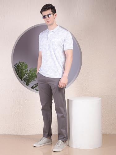 Crimsoune Club Men's Grey Straight Trousers