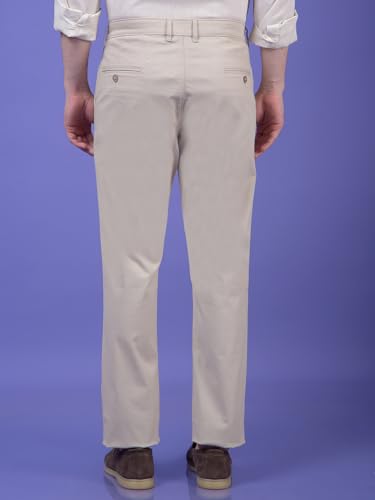 Crimsoune Club Men's Beige Printed Trousers